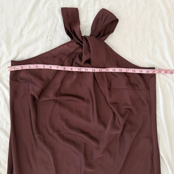 A New Day Halter Slip Dress Brown XXL Classy Goddess Resort Beach Chic - Picture 5 of 9